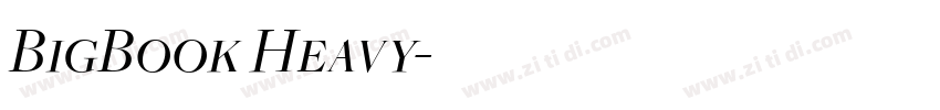 BigBook Heavy字体转换